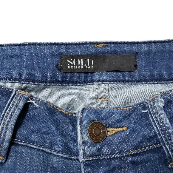 Sold Design Lab Women's Distressed Straight Leg Blue Jeans Women's Size 26 - Picture 4 of 12